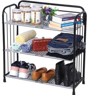 DRY LINE DRY LINE Premium Multipurpose Shoe Stand Durable Perforated | Made in India Metal Shoe Rack