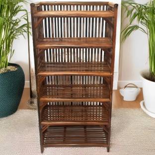 UnrealMonk Handmade 6 shelves Bamboo Shoe Rack| Stand| Organizer Bamboo Shoe Rack