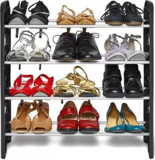Technia 12 Pair Foldable Matte Finish Durable Shoe Rack Stand Multipurpose Plastic Shoe Stand
