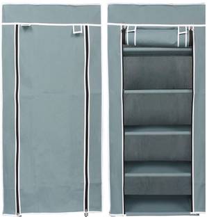 DEMARK Multipurpose shoe rack/Wardrobe Heavy Material PVC Plastic Pipes with cover Plastic Shoe Stand