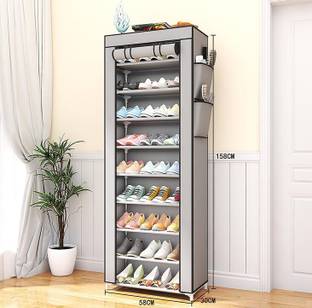 DWELLIT Plastic Collapsible Shoe Stand