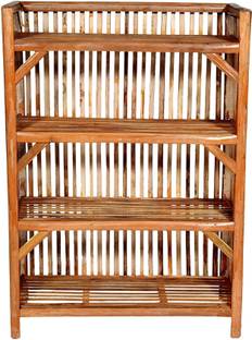 QUEES BAMBOO shoe rack Bamboo Collapsible Shoe Stand