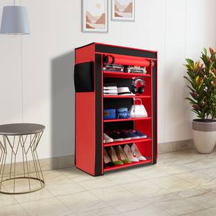 Raunak 5 Shelf With Plastic Rust Free PVC Pipe Plastic Shoe Stand