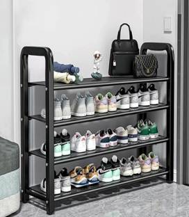 MEVIGO High Density 4-Tier Iron Shoe Organizer Rack | Heavy Duty Shoe Cabinet | Metal Collapsible Shoe Stand