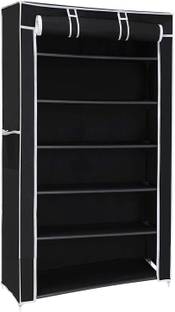 DEMARK Multipurpose shoe rack/Wardrobe Heavy Material PVC Plastic Pipes with cover Plastic Shoe Stand