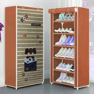 SAIWAY CUTE PUPPY PRINT Metal, Plastic Collapsible Shoe Stand