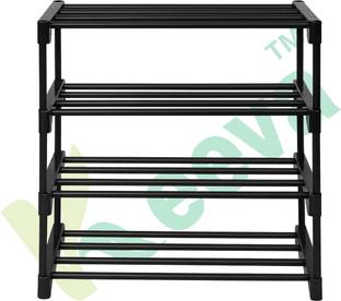 keeva 4 Tier Plastic Shoe Rack for Home, Foldable Shelf Stand Plastic Shoe Stand