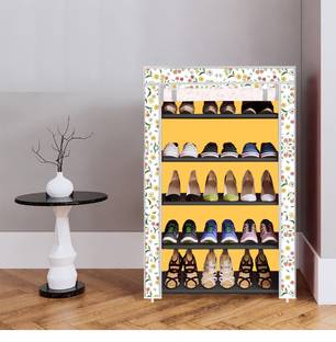 RJ CREATION 5 Shelf Foldable Collapsible ShoeRack Plastic Shoe Stand