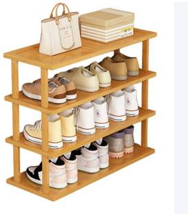 MTBROTHERS SHOE RACK FOR SMALL SPACE NARROW SHOE RACK ORGANIZER FOR CLOSET ENTRYWAY CORNER Bamboo Shoe Rack