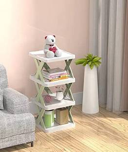 HOUSE OF QUIRK House of Quirk Plastic 4-Tier Shoes Stand, Shoe Suit For Small Spaces Plastic Collapsible Shoe Stand