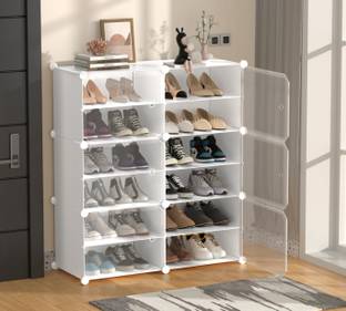 SNKR ESSENTIALS 12-Shelf-6-Door Plastic Cupboard Shoe Rack Plastic Shoe Rack