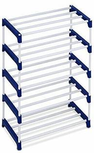 TheNextStore 5 layer pvc pipe Storage Saving Rack Organizer Metal Collapsible Shoe Stand