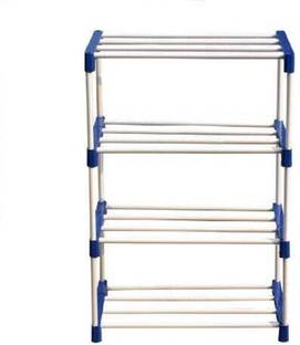 TheNextStore 4 LAYER PVC PIPEchappal stand & slippers stand for home collapsible Metal Collapsible Shoe Stand