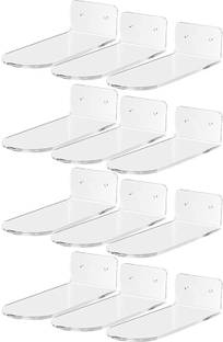 Feeling Well Acrylic Wall Mount Shoe Display Holder Stand Floating Shelves pack of 12 Plastic Shoe Stand