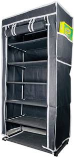TURBOMAX Multipurpose shoe rack/Wardrobe Heavy Material PVC Plastic Pipes with cover Plastic Shoe Stand