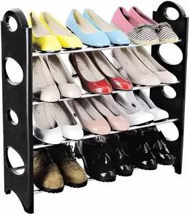 ANTHEM foldable 12 pair shoe rack portable shoe stand Plastic Collapsible Shoe Stand