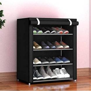 dbeautify Black SR Metal, Plastic Collapsible Shoe Stand