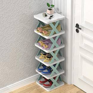 divinezon 5 Layer Shoes Rack Adjustable Plastic Shoe Stand