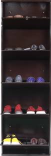 Jaimini Space-Saving 19 Inches Wide Wall-Mountable with Lock & Key for Home and Outdoor Metal Shoe Rack