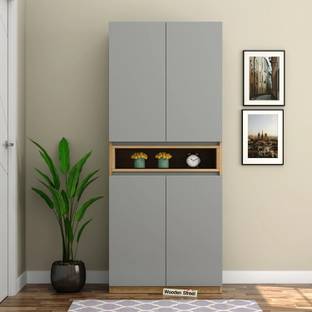 Wooden Street Vespera 2 Doors Shoe Rack | Footwear Stand Organizer can Store Up to 24 Pairs Engineered Wood Shoe Rack
