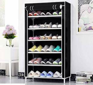 Hexzone 6 Shelves Shoe Rack Plastic Collapsible Shoe Stand