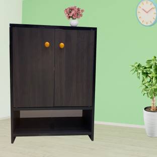 SPECIALITY PANELS Real Texture Dark Wenge Finish one shelf open Multipurpose, Office Storage Unit Engineered Wood Shoe Rack