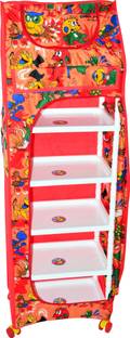 Childcraft 6 Shelve Collapsible Wardrobe Plastic Collapsible Shoe Stand