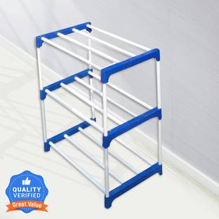dbeautify 3 layer metal pipe shoe stand Plastic Shoe Stand