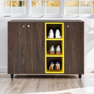 raywud SoleStash 3 Door Engineered Wood Shoe Rack