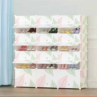 FORMONIX 21-Shelves-21-Door Shoe, Multipurpose Storage Rack for Home Bedroom Living Room Metal, Plastic Collapsible Shoe Stand
