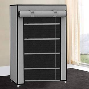 dbeautify PVC Rust Proof Pipe 4 Shelf Metal Shoe Stand