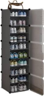 Semizoxis 10-Shelf-5-Door Shoe Rack With Door, Shoe Rack Plastic, Shoe Rack For Home Metal, Plastic Shoe Rack