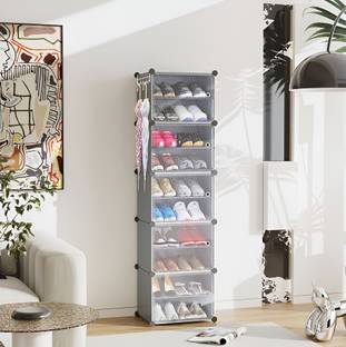 Flipkart Perfect Homes Studio 20 pair gray shoe rack Plastic Shoe Rack