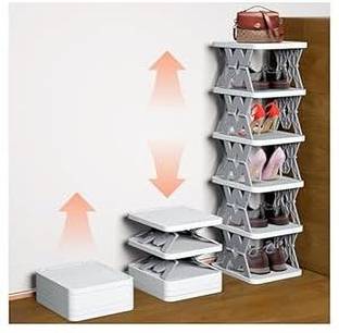 Shiv 6 Layer Foldable Shoe Rack Cabinet Storage For Home, Office Plastic Shoe Stand Plastic Shoe Stand