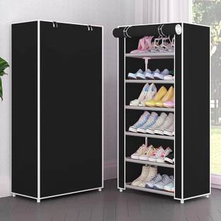 QURACK AZMAT TRADERS SHOE RACK COVER BLACK 6 LAYER Metal Shoe Stand