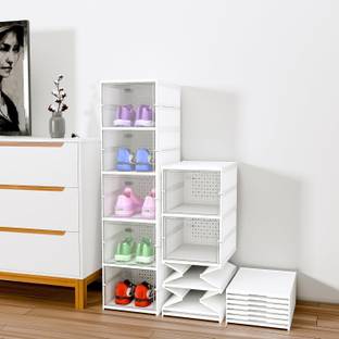 ASHLAS 5L Shoe Rack Plastic Multi-Purpose Plastic Shoe Rack for Home Plastic Shelves Plastic Shoe Rack
