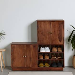 THE ATTIC Solid Wood Shoe Rack