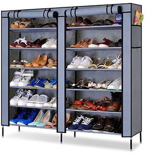 PAffy Plastic Collapsible Shoe Stand grey12 Metal Collapsible Shoe Stand