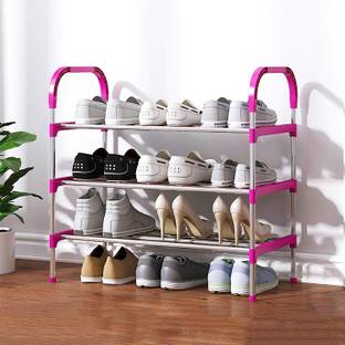 SAISAP SAISAP 3-LAYER CARBON STEEL PINK SHOESTAND Metal Collapsible Shoe Stand