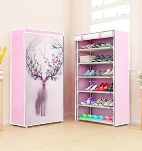 SAIWAY DEAR NATURE PRINT Metal, Plastic Collapsible Shoe Stand
