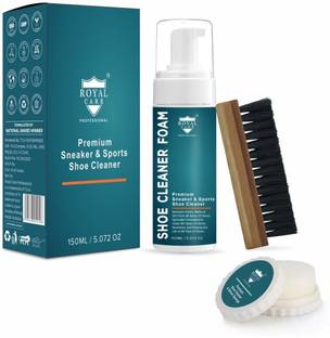 ROYAL CARE PROFESSIONAL Shoe Cleaning Kit Foam 150 Ml , 1 Brush , Shine Sponge Cleaner