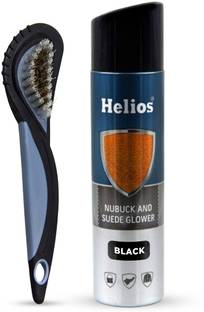 Helios Shoe Accessories Kit 1 Nubuck Suede Glower, 1 Nubuck Suede Brush-BLACK Cleaner