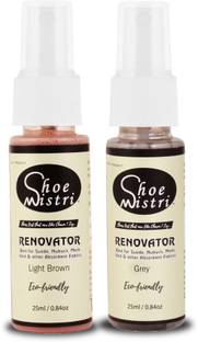 Shoe Mistri Shoe Renovator Miniature (Light Brown & Grey, Combo Pack of 2) Shiner