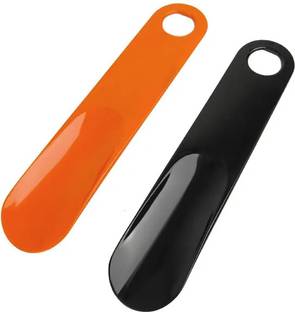 JEEBU Plastic Shoe Horn 7.5 inch Orange Black Portable Travel Use Shoe Helper Shoehorn Shoe Tree