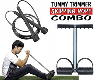 BQH Single Tummy Trimmer Skipping Rope Combo pack for Fitness | For men & women Ab Exerciser