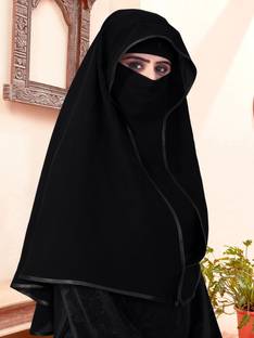 AMBAJI FASHION Chiffon Solid Abaya