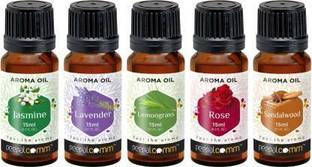 PeepalComm Highly Scented Aroma Oil 5 Difference Fragrance Set Of 5 For All Air Freshner- Aroma Oil Aroma