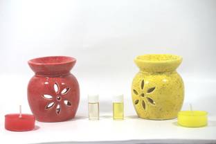 AuraCandles AuraDecor Set of Two Oil Burner with Tealights Candle