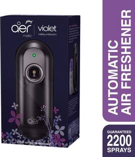 Godrej aer matic, automatic air freshener kit with flexi control violet valley bloom Car Freshener Automatic Spray aer matic, automatic air freshener kit with flexi control violet valley bloom