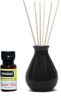 DEVERAUX sandalwood Diffuser Set Sandalwood20ml blackReed diffuser